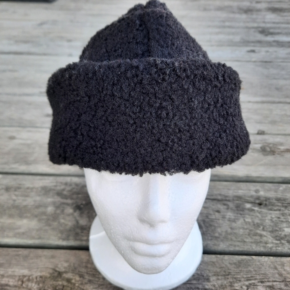 NWT Brixton Ginsburg Hat black boucle sherpa quilted liner unisex hat - Picture 5 of 16